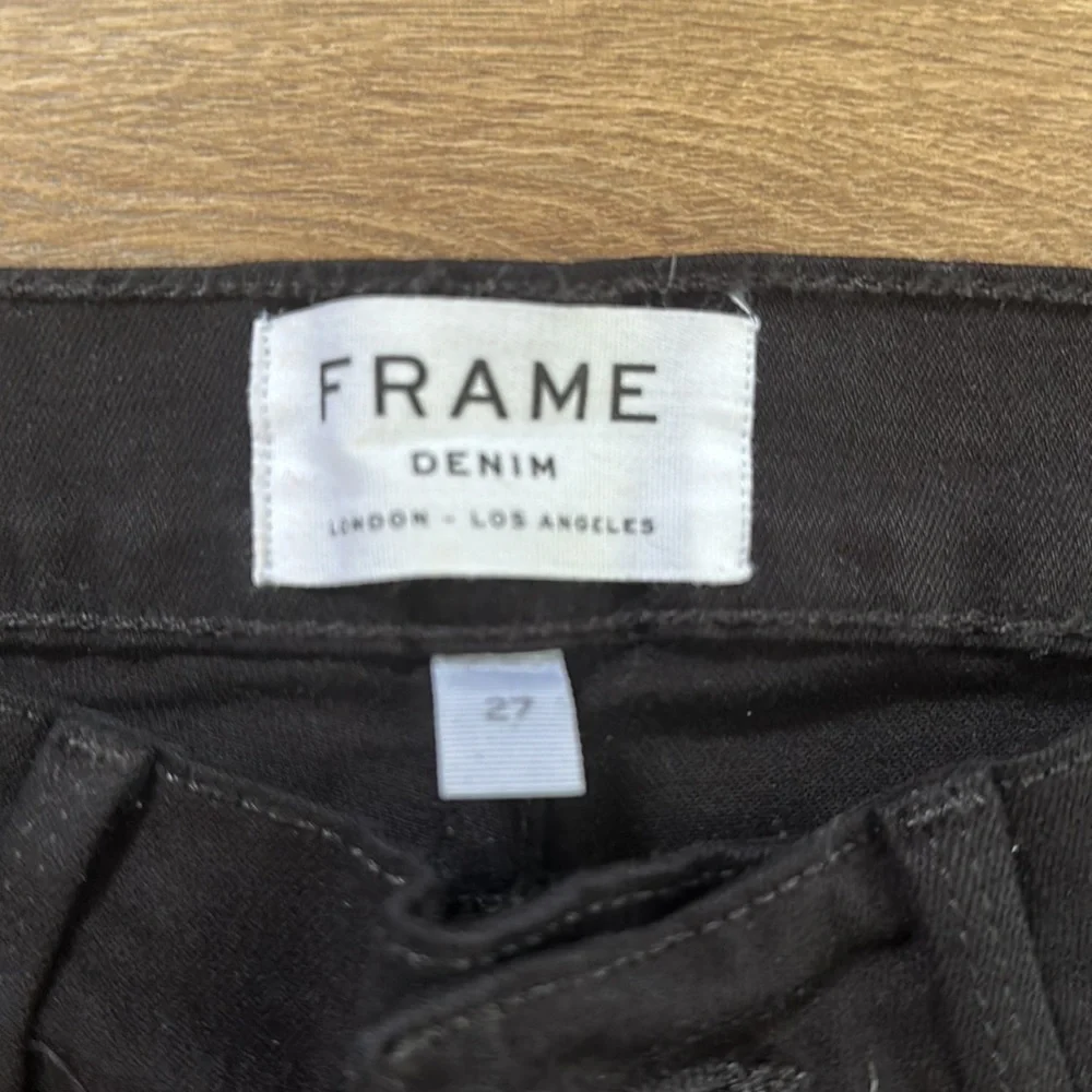 Frame Denim Black Tuxedo Jeans Le High Straight - Picture 2 of 9